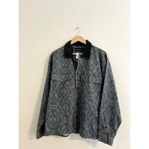 NWT Abercrombie & Fitch Paisley Barn Coat Chore Coat Green Gray Men's Large